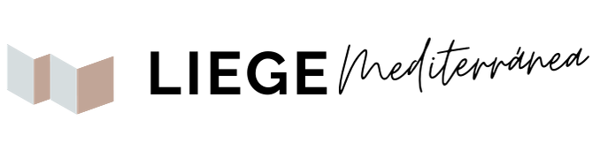 Logotipo de Liege Mediterranea con un diseño moderno y colores neutros.
